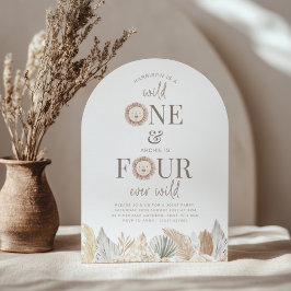 Convite Conjunto Wild One e Four Ever Wild Arch