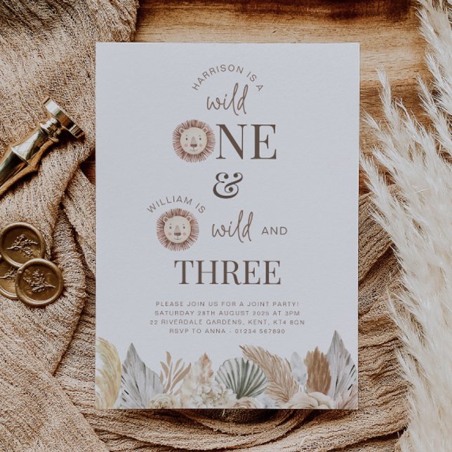 Convite Conjunto Wild One e Wild e Três (Criador carregado)