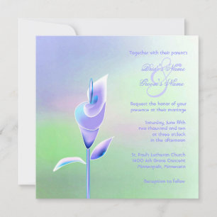 Convite Contemporâneo De Casamento Calla Lily