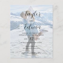 Convite Contemporâneo para Casamento de Orçamento 