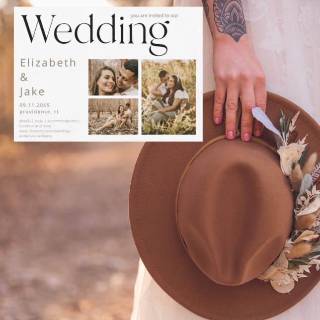 Convite Contemporâneo para Foto Colagem II (Criador carregado)