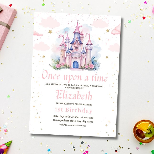 Convite Convidado de aniversário da Princesa 1rua (Criador carregado)