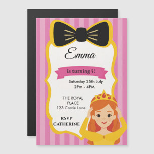 Convite Convidado de aniversário da Princesa Rosa   zazzle