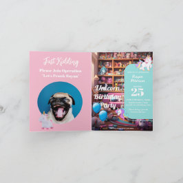 Convite Convidado de aniversário de brincadeira, Unicorn L