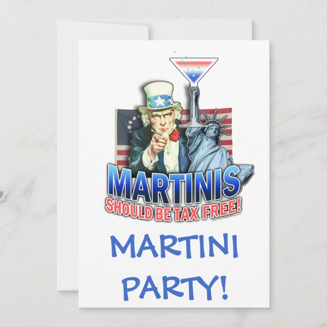 Convite, Convites - Martinis deve ser Imposto F (Frente)