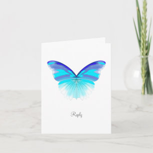 Convite Cool Butterfly - Reply Card