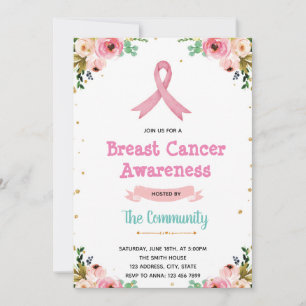 Convite cor-de-rosa para o cancer