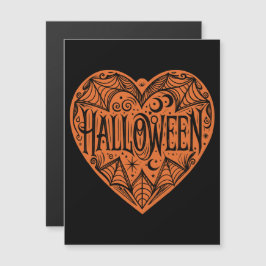 Convite Coração de Halloween, Coração em Forma de Laranja,