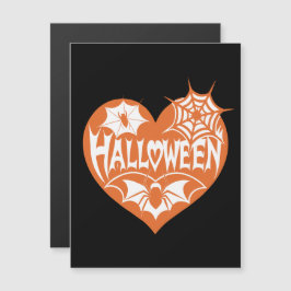 Convite Coração de Halloween, Coração Laranja em Forma, Te