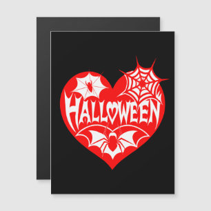 Convite Coração de Halloween, Coração Vermelho, Teia de Ar