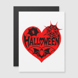 Convite Coração de Halloween, Coração Vermelho, Teia de Ar