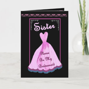 Convite Coroa de PINK SISTER Bridesmaid com Flor