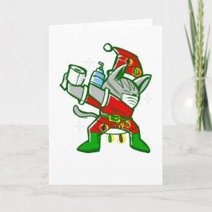 Convite coronavírus papai noel gato natal