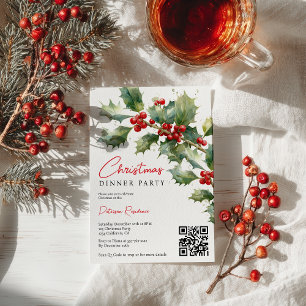 Convite Corporativo de Natal com Açaí em Aquarela 