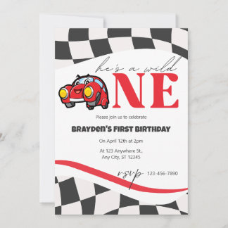 Convite Corrida de Carro Wild One