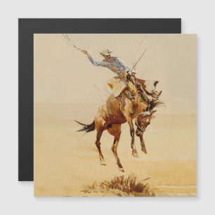 Convite Cowboy em um Cavalo Empinando #2 por Edward Borein