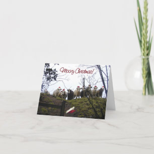 Convite Cows in Santa Hats Christmas Party Invitation.