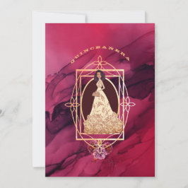 Convite Crimson Glow Quinceañera Tiara