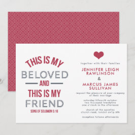 Convite Cristão de Casamento - Este é o meu amado
