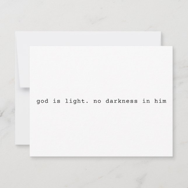 Convite Cristão Moderno "Deus é Luz" (Frente)