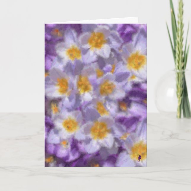 Convite Crocus Watercolor (Frente)