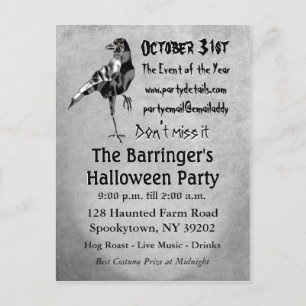 Convite Crow Halloween