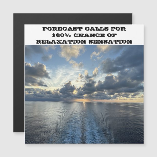 CONVITE CRUISE NAVIO PREVÊ MAGNET DE PORTA DE NAVIO CRUZAD (Frente/Verso)