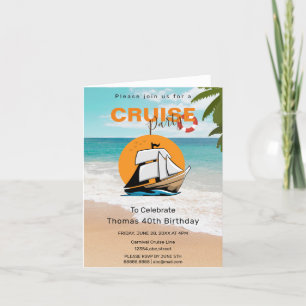 Convite Cruise Party 40 Festa de aniversário