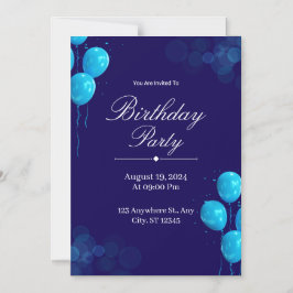 Convite Custom Birthday Invitation Card