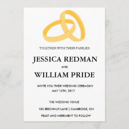 Convite customizável do casamento dos anéis