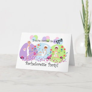 Convite Cute Bachelorette Party Spa Invitations