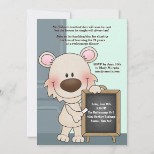 Convite da aposentadoria do professor do cão do