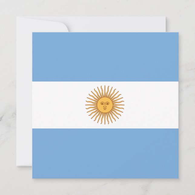 Convite da bandeira de Argentina (Frente)