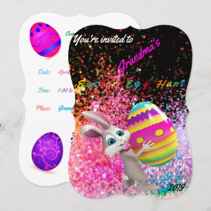 Convite da caça do ovo da páscoa - personalize o