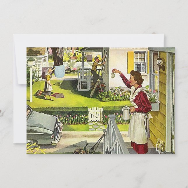 Convite da casa aberta do vizinho da festa do (Frente)