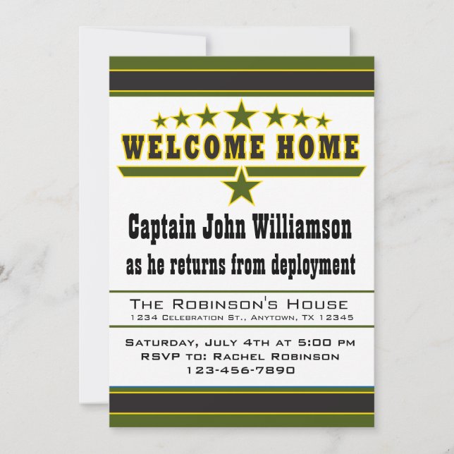 Convite da casa da boa vinda do soldado do (Frente)