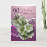 convite da celebração do aniversário do 90<br><div class="desc">Um cartão simples mas elegante comemorar um aniversário do 90</div>