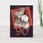 convite da celebração do aniversário do 90<br><div class="desc">Um cartão simples mas elegante comemorar um aniversário do 90</div>