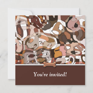 Convite da celebração do aniversário do cão da