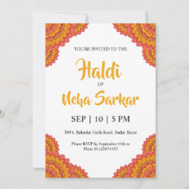 convite da cerimônia de haldi