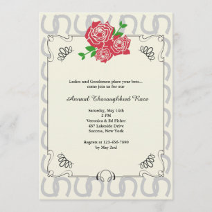 Convite da corrida de cavalos do círculo do