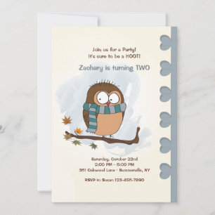 Convite da coruja do outono