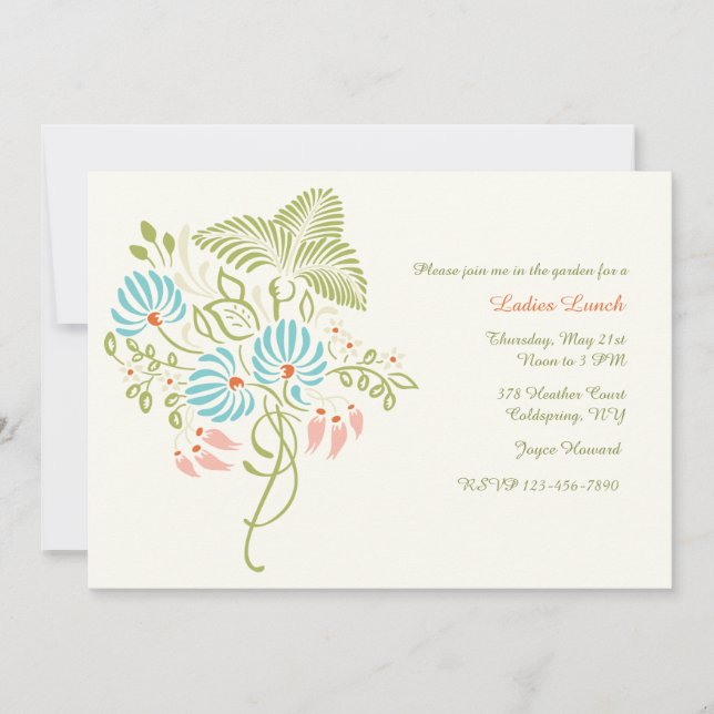 Convite da fantasia da flor (Frente)