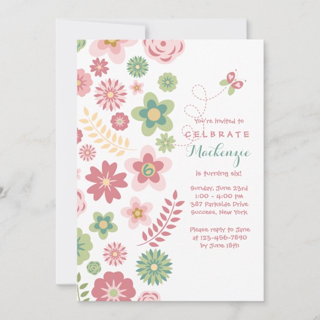 Convite da fantasia da menina (Frente)