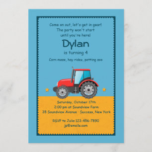 Convite da fazenda do trator