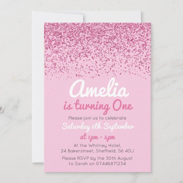 Convite da festa de aniversario de meninas (Frente)