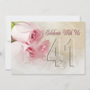 Convite da festa de aniversário por 41 anos