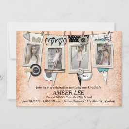 Convite da festa de formatura da foto do chique