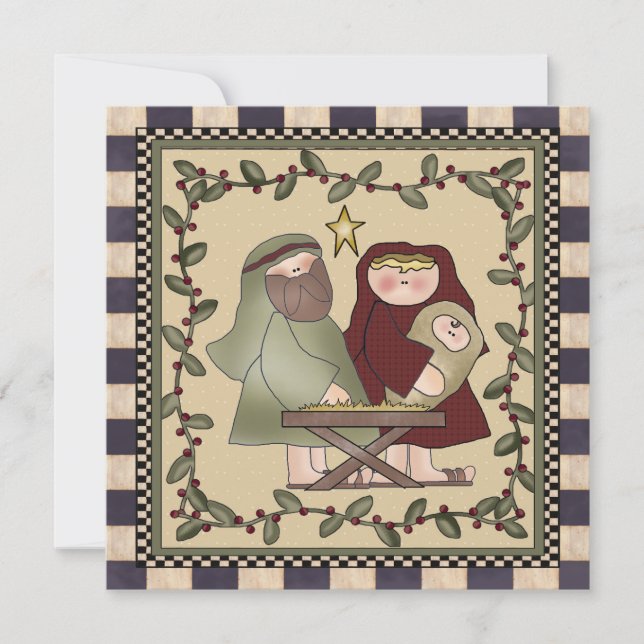 Convite da festa de Natal da natividade (Frente)