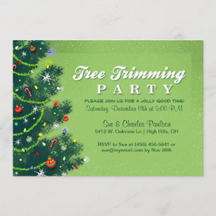 Convite da festa de Natal do aparamento da árvore